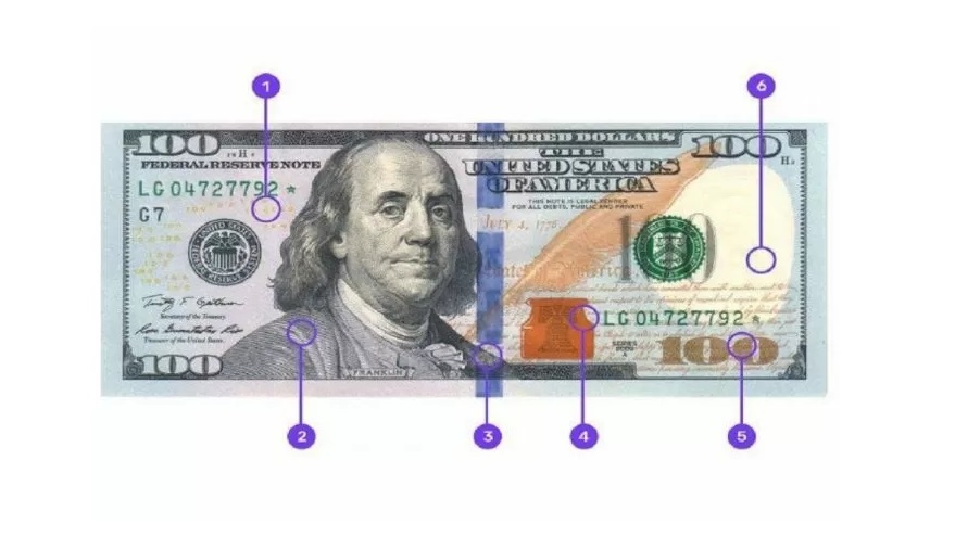 Los datos claves para saber si un billete es falso.