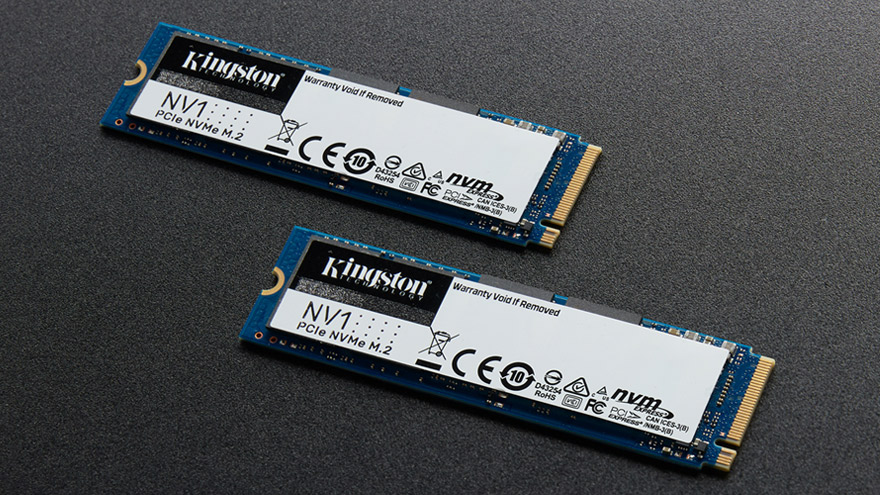 Un par de unidades NVme Kingston NV1.