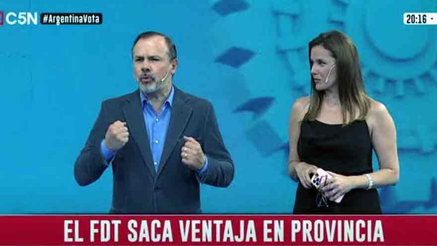 A las 20.16 C5N decía que ganaba el oficialismo.