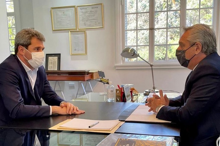 Alberto Fernández recibió en Olivos al gobernador de San Juan, Sergio Uñac