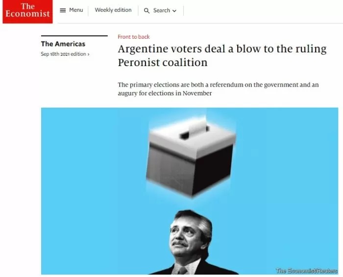 El periódico The Economist fue muy duro con la gestión de Alberto Fernández