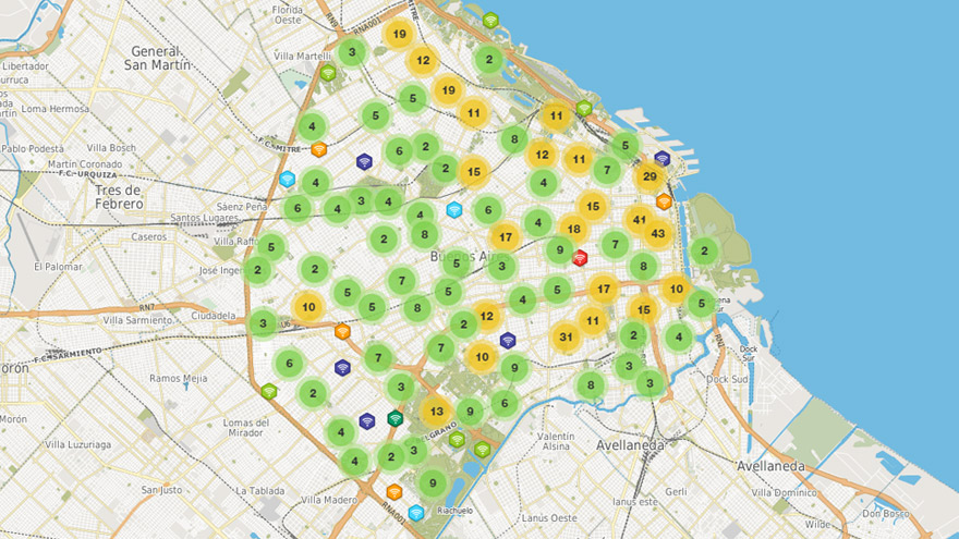 El mapa de los accesos Wi-Fi públicos disponibles se puede consultar aquí.