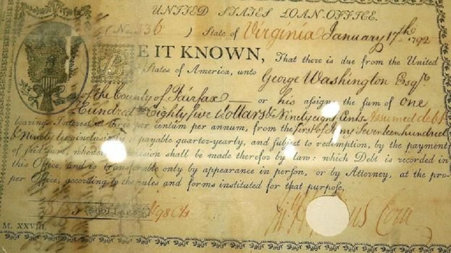 Dólares símbolo, uno de los primeros documentos donde aparece.