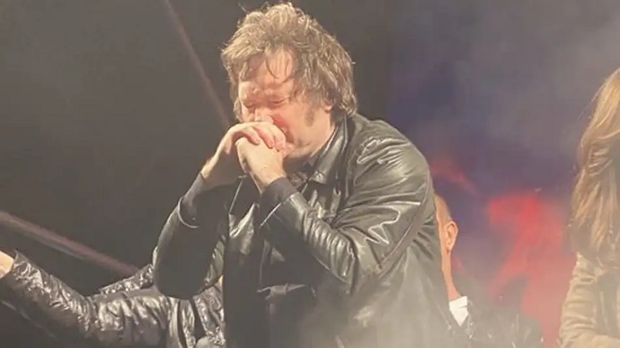 Javier Milei en el cierre de campaña.