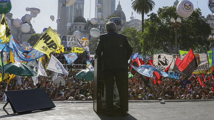 Alberto Fernández hizo una referencia a los dichos de Milei
