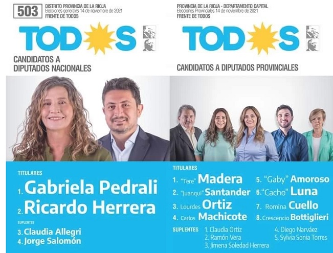 Los diputados electos Gabriela Pedrali y Ricardo Herrera. encabezaron la lista