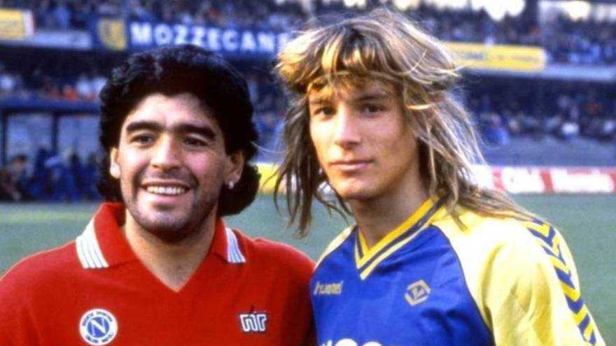 Claudio Caniggia y Diego Armando Maradona