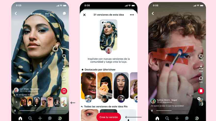 Pinterest ofrece alternativas para destacar el contenido de emprendedores.
