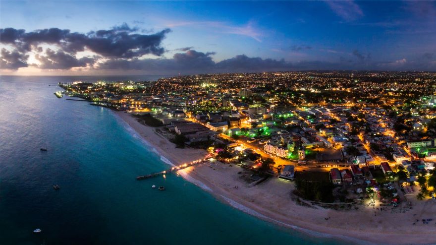 Vista aérea sobre la isla de Barbados