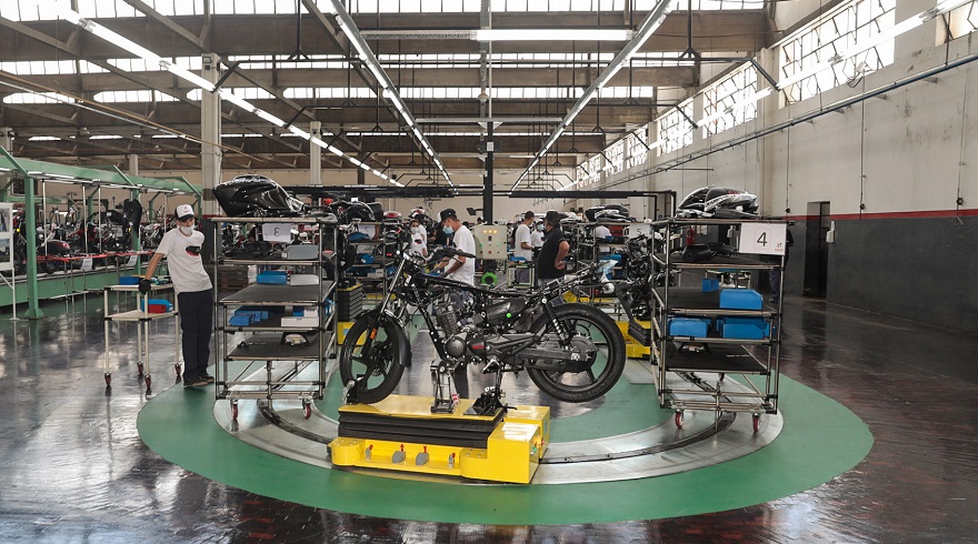 La producción de motos aumenta en el país.