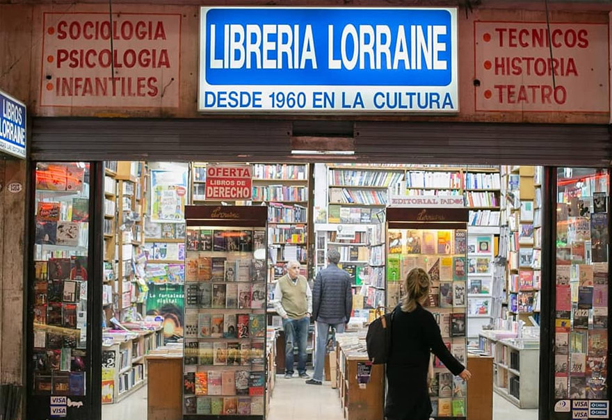La librería Lorraine, parte del paisaje típico de la avenida Corrientes.