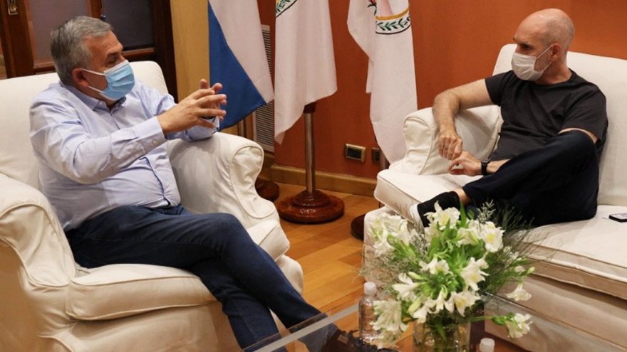 Tregua áspera: Morales y Rodríguez Larreta finalmente se encontraron esta semana.