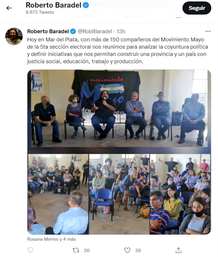 El dirigente estuvo este sábado en la ciudad de Mar del Plata en donde participó de diferentes eventos