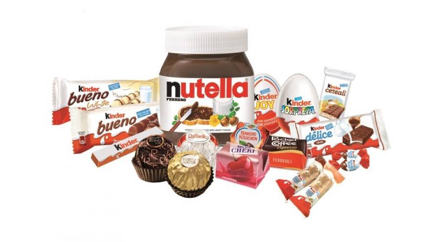 Algunas de las marcas principales de Grupo Ferrero en Argentina