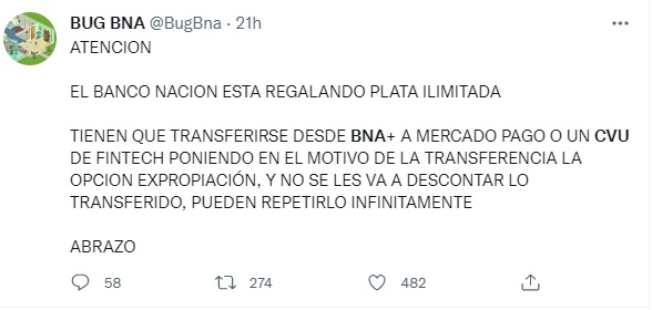 Algunos usuarios difundieron tweets engañosos respecto del problema.