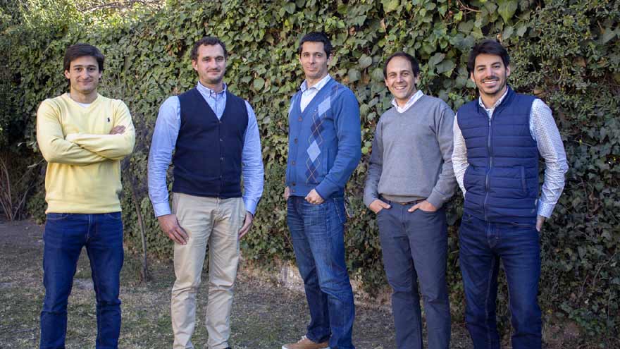 De izquierda a derecha: Gonzalo Yañez, Stefan Reidmann, Sebastián Yañez, Fabián Contigliani y Mariano Gioia.