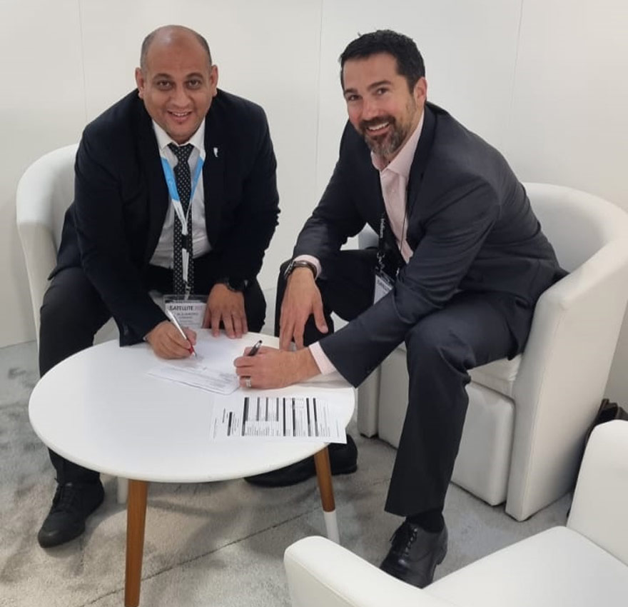 Alejandro Cordero, CEO de Innova Space y David Caponio, Head of Product and Business Development de Launcher