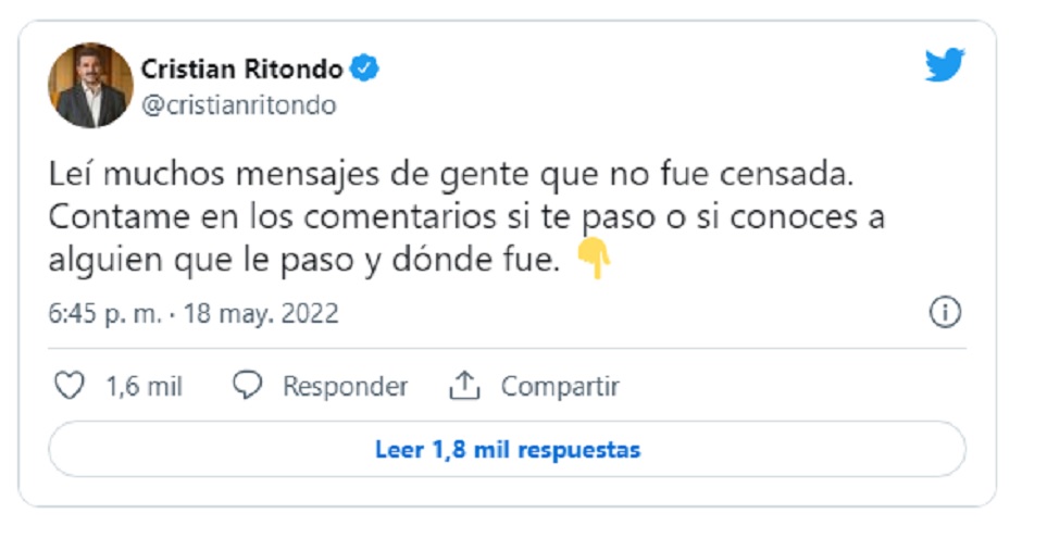 Ritondo planteó dudas sobre el Censo