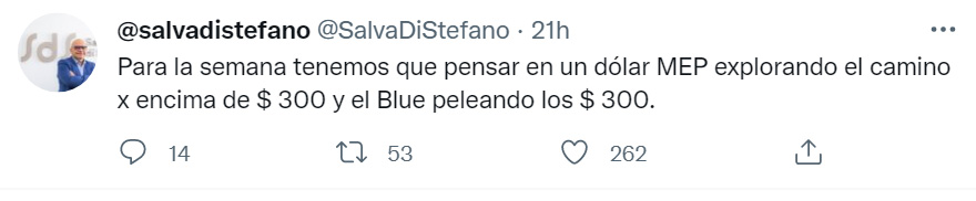 Dólar blue en $300, la predicción de Salvador Di Stefano.