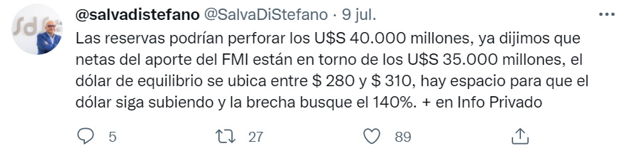 Las reservas del BCRA, en estado crítico.