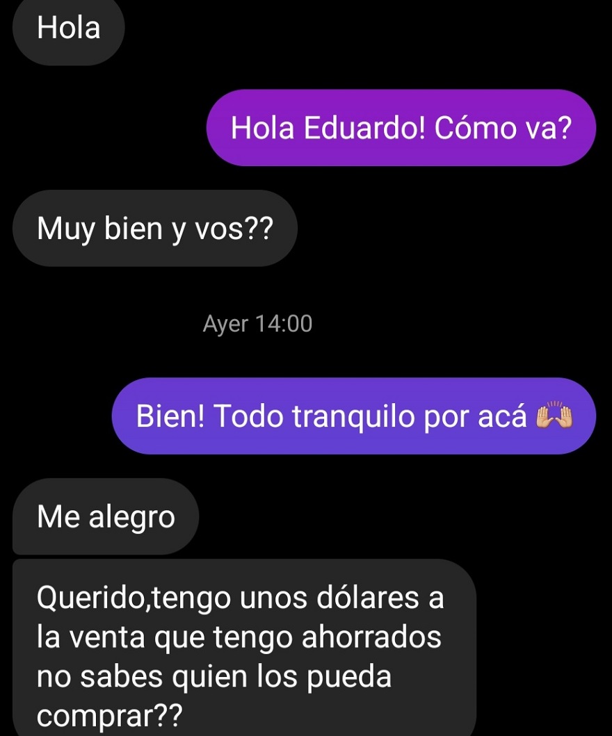 El estafador se contacta y asegura que tiene