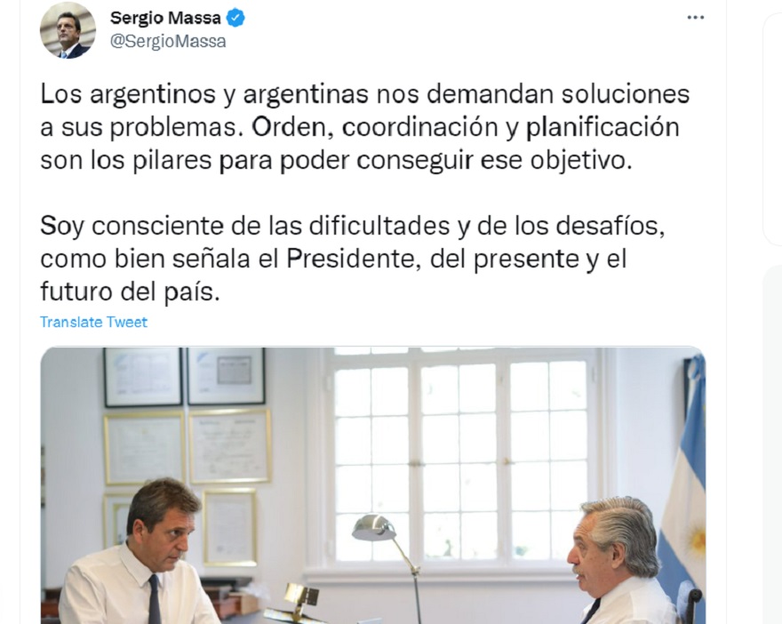El presidente de la Cámara de Diputados agradeció el llamado del presidente en sus redes.