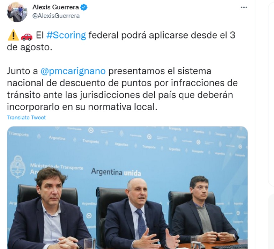 El ministro de Transporte anunció la puesta en marcha de 