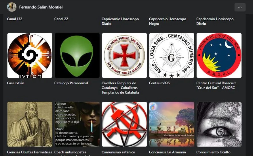 Facebook: los intereses de Fernando Salim Montiel