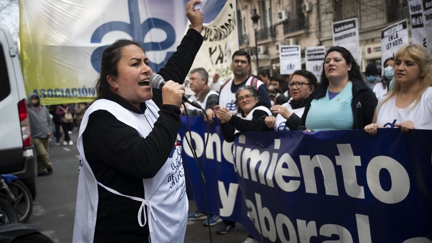 Los trabajadores de la salud coparon las calles en numerosas oportunidades, en reclamo de infraestruc