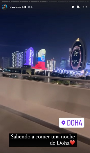 El conductor mostró a través de su cuenta de Instagram cómo fue su arribo al país anfitrión de la Copa del Mundo junto a su hijo Lorenzo y amigos