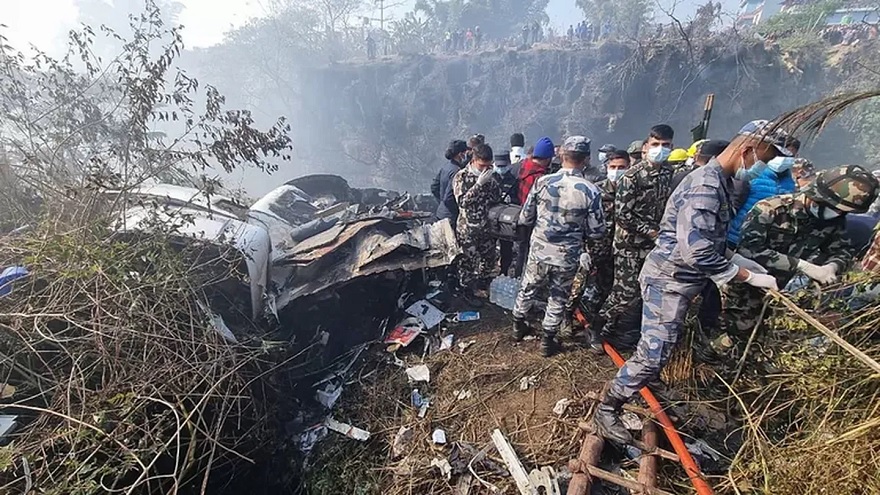El avión se estrelló cuando llegaba a la ciudad de Pokhara