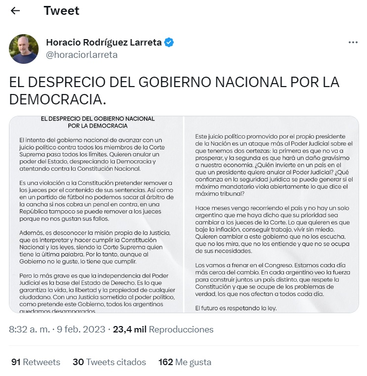 Rodríguez Larreta alertó sobre 