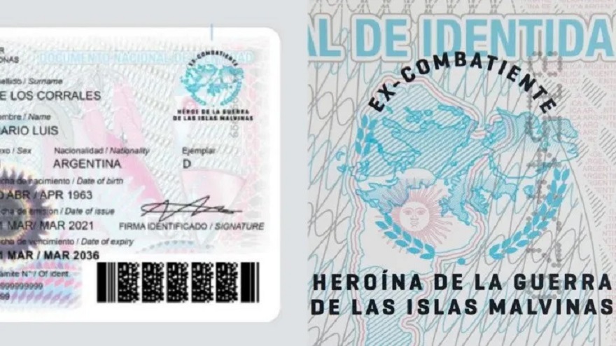 El diseño destaca y visibiliza la condición de héroe o heroína que les pertenece a los ex combatientes de Malvinas
