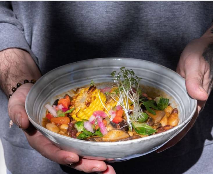 Menú vegano y orgánico en Hierbabuena. 