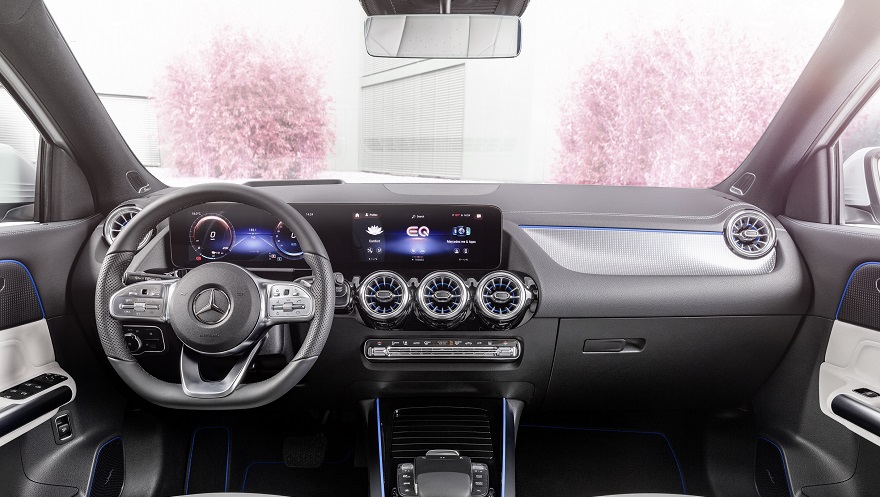 Mercedes Benz EQA, con un diseño moderno por dentro.