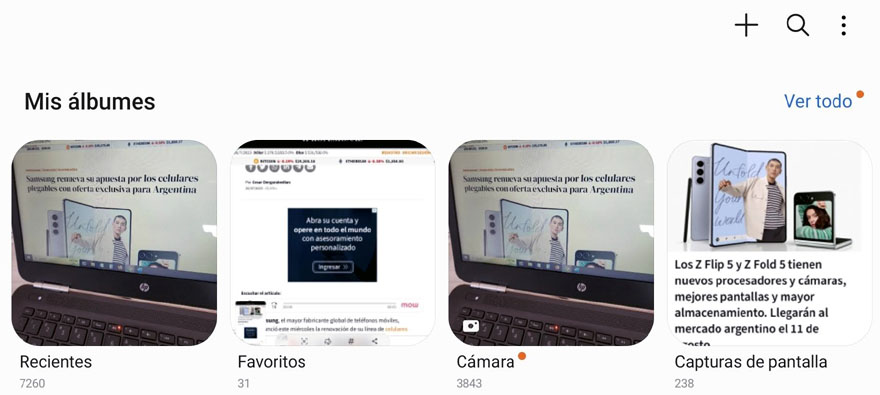 Podés encontrar tus capturas de pantalla en tu aplicación de fotos.