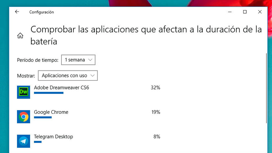 Epígrafe: Comprobación de los acaparadores de batería en Windows.