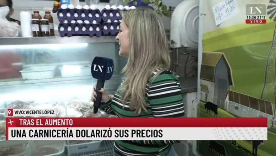 Una carnicería de Vicente López dolarizó sus precios