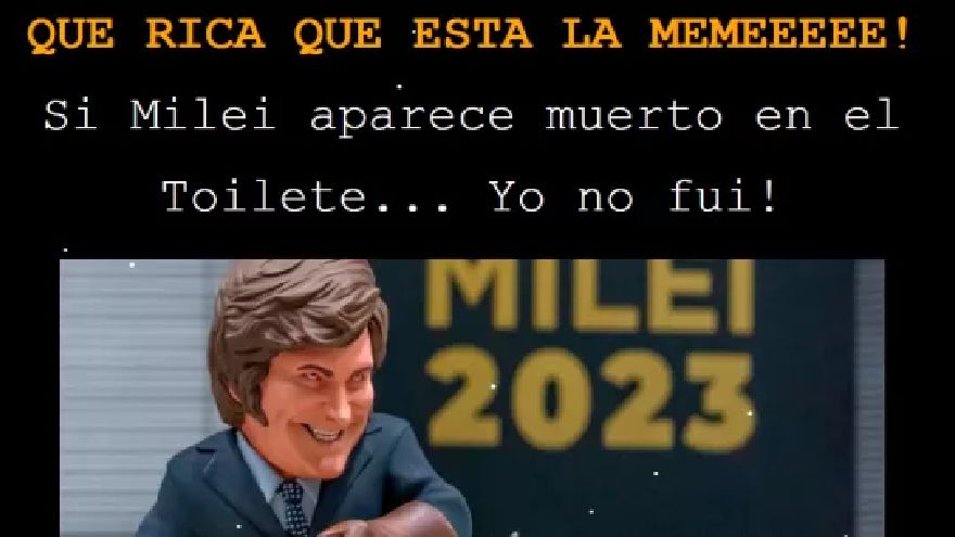 Los hackers pusieron mensajes con caricatura de Javier Milei