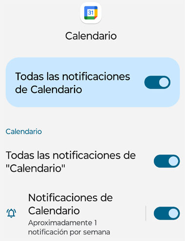 Podés ajustar las notificaciones para cada aplicación.
