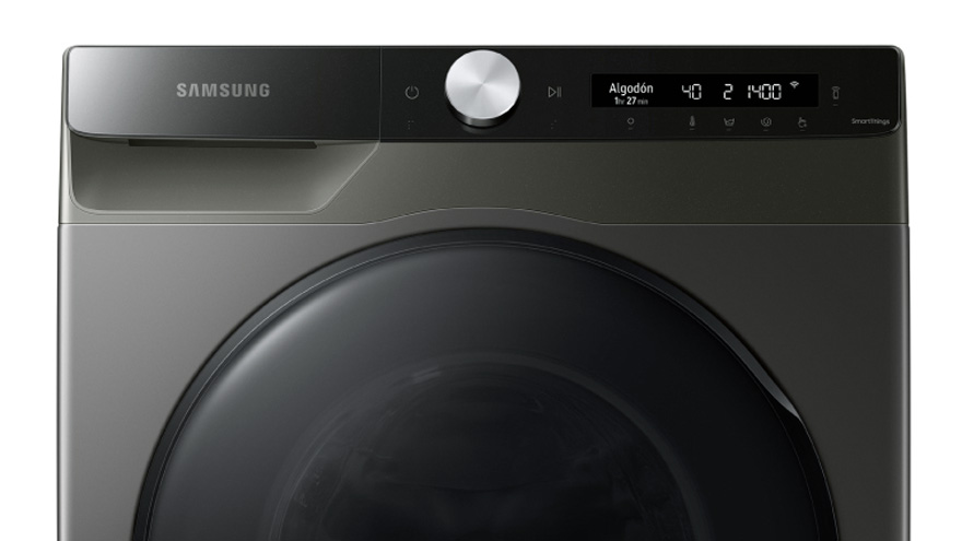 Lavarropas Samsung de carga frontal con IA.