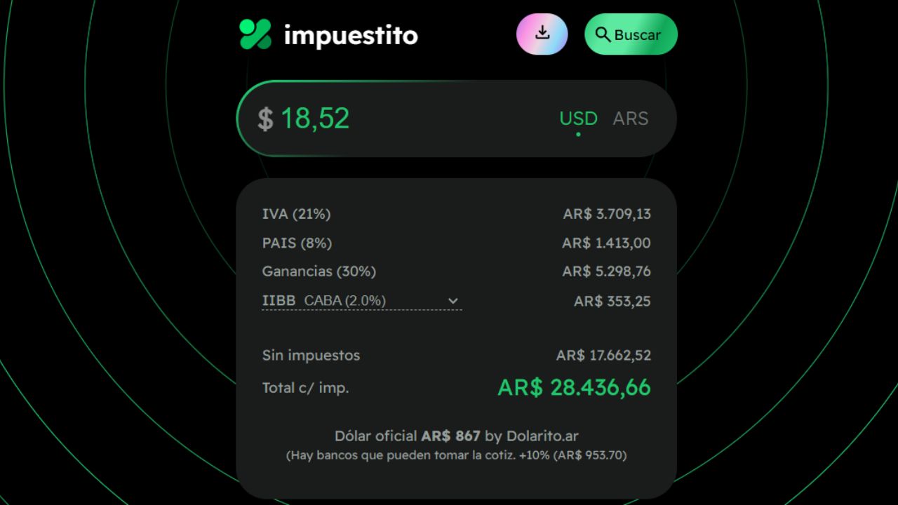Impuestito, es la calculadora on line que te permite calcular el precio final de tus compras en el exterior.