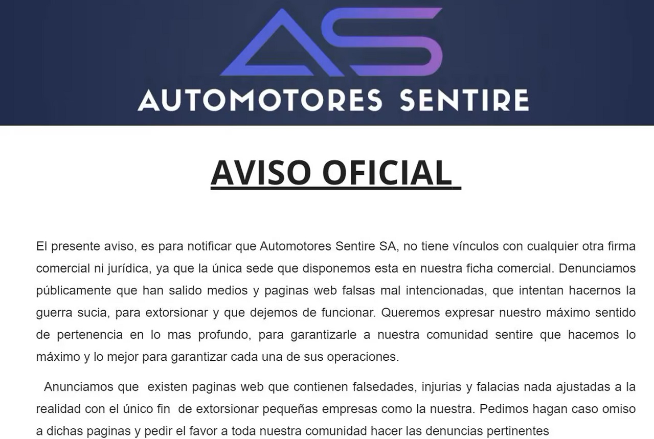 El descargo del concesionario acusado de estafar a un cliente.