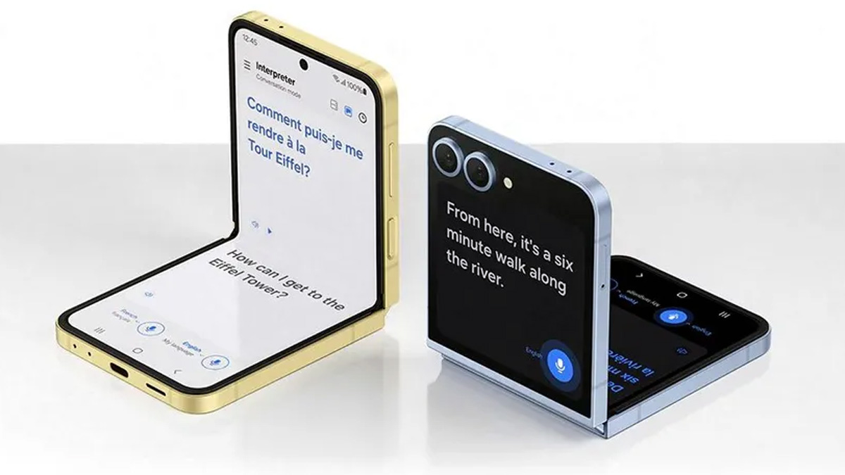 Demostración de una traducción con las pantallas del presunto Galaxy Z Flip 6.