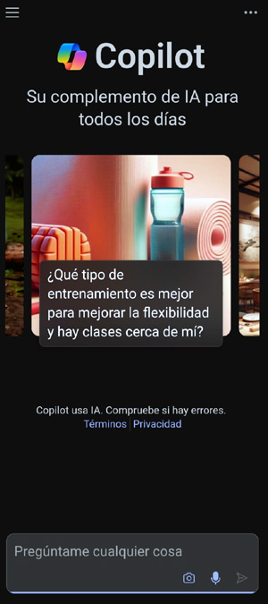Interacción con Copilot.