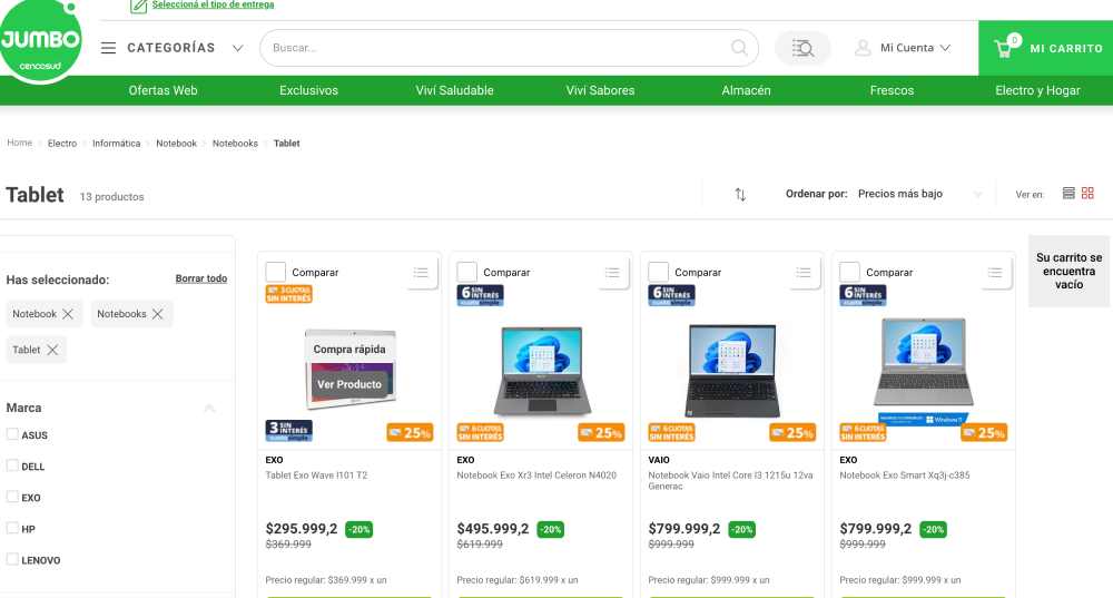 Hay productos nacionales e internacionales con descuentos