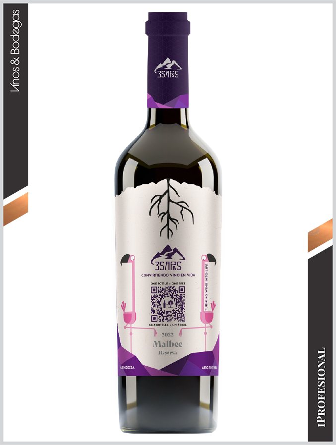 Vino 3Sapas Malbec Reserva