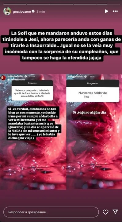 Sofía Clerici adelantó que podría contar todo sobre Martín Insaurralde y el 