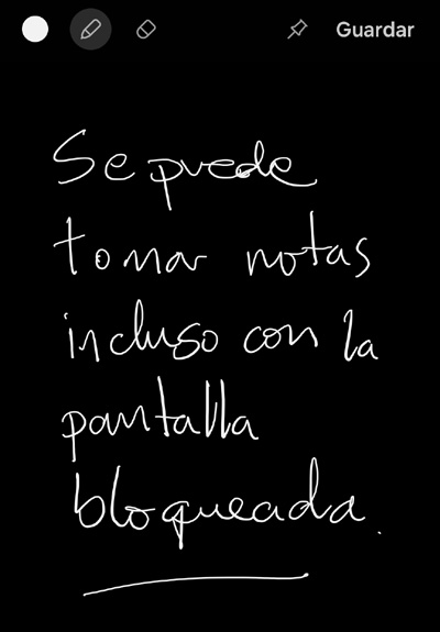 Toma de notas con el Spen.
