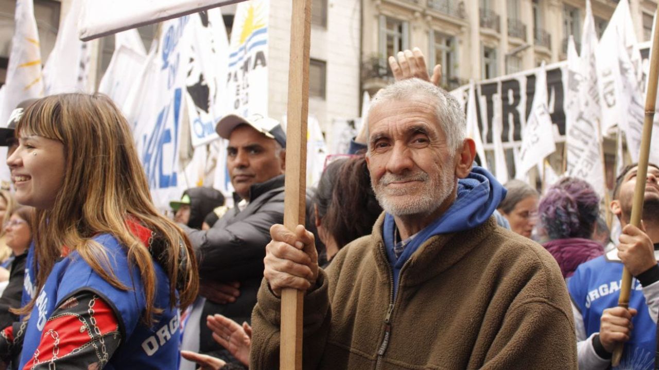 Otra de las postales de la marcha al Congreso este miércoles